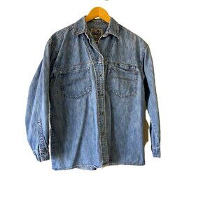 Levi's Long Sleeve Shirt Women's Size M Vintage Blue Denim